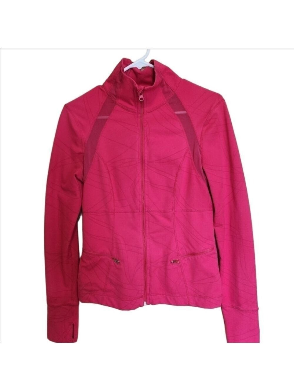 ZELLA ATHLETIC ACTIVEWEAR JACKET WITH MESH INSERTS - MAGENTA PINK -SMALL